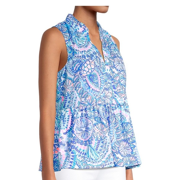Lilly Pulitzer Novella Printed Peplum Top XXS - Picture 14 of 14